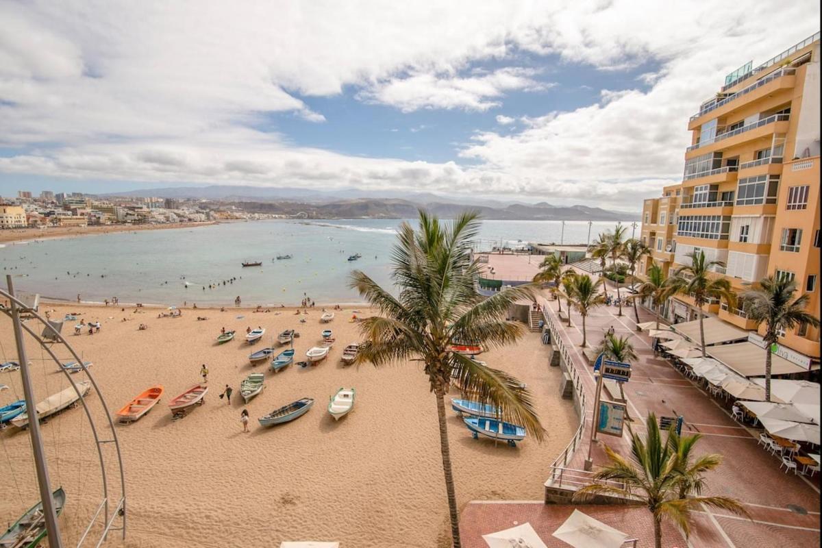 En Primera Linea De La Playa De Las Canteras Vista Al Mar Las Palmas / Gran Canaria Exterior foto